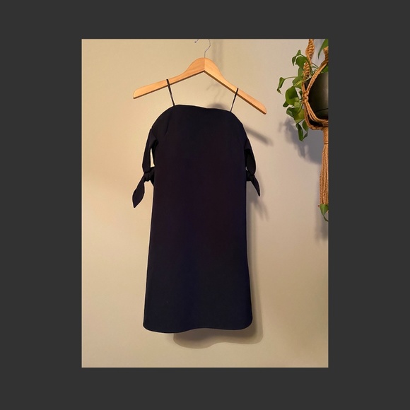 Clover and Sloane Off-the-Shoulder Cocktail Dress | Color: Navy Blue | Size: S - Picture 1 of 6